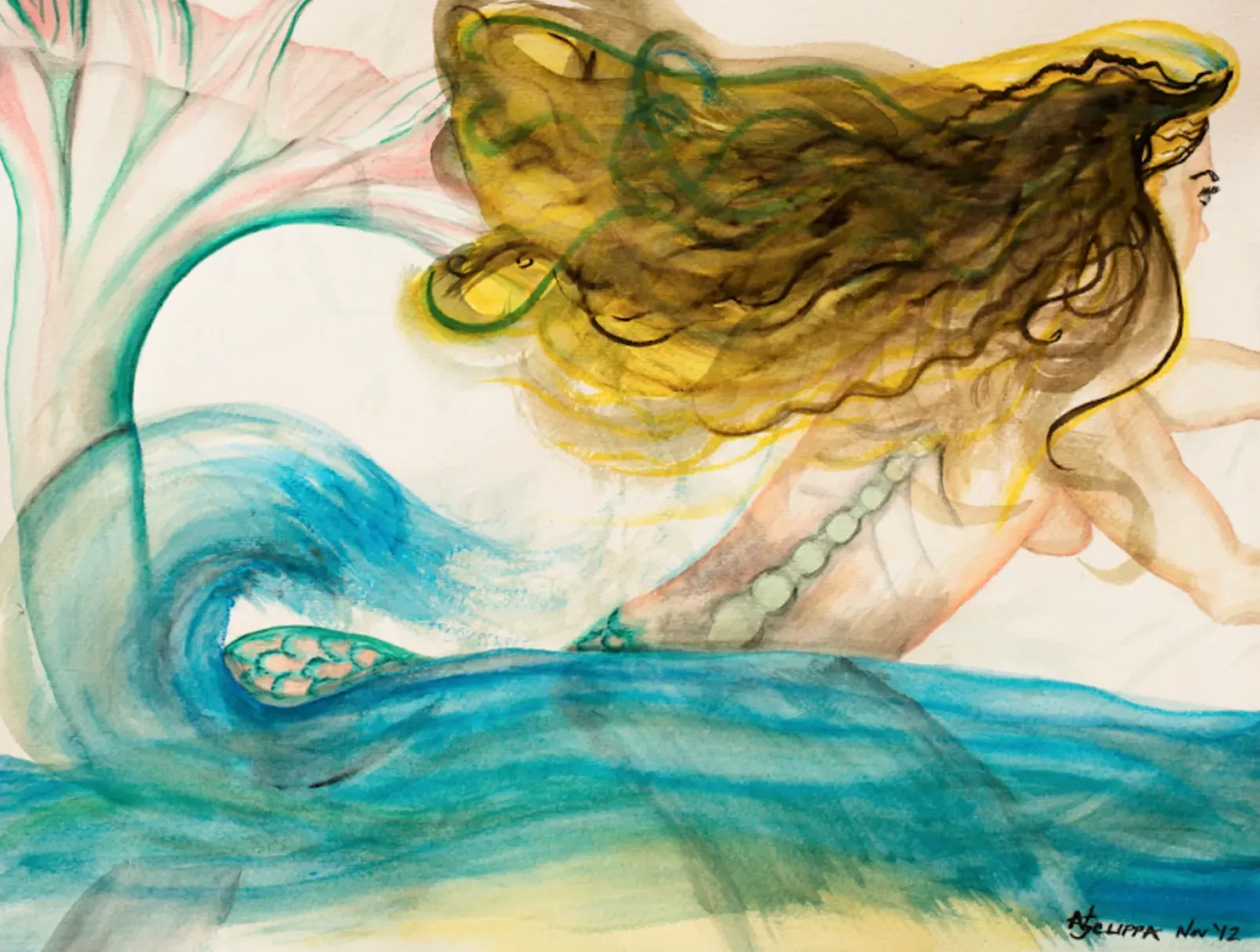 Mermaids Collection - Determination - by Artist Annabel V Sclippa