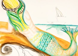 Mermaids Collection - Waiting - by Artist Annabel V Sclippa